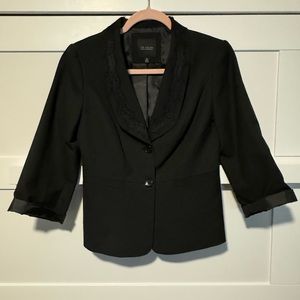 The Limited Y2K Black Collection Blazer lace collar Women’s Size XS